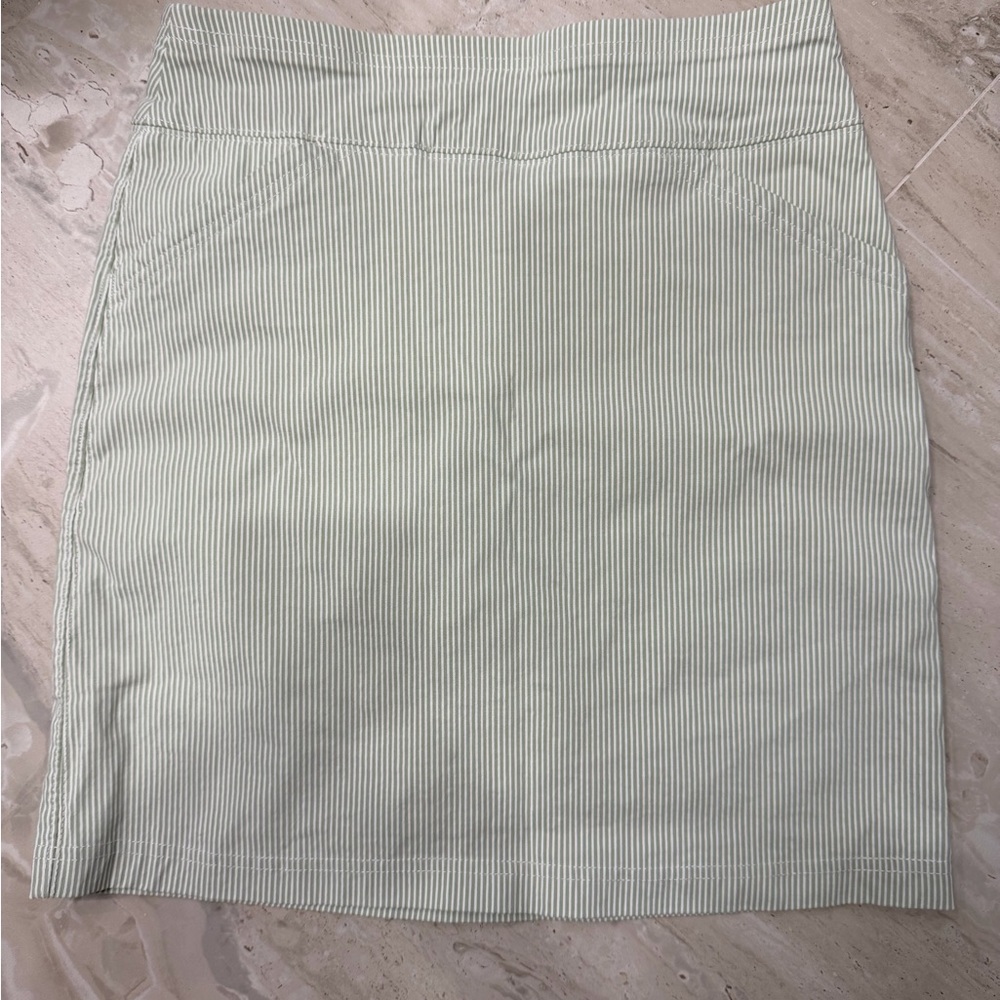 Mario Serrani Light Green Striped Pencil Skort